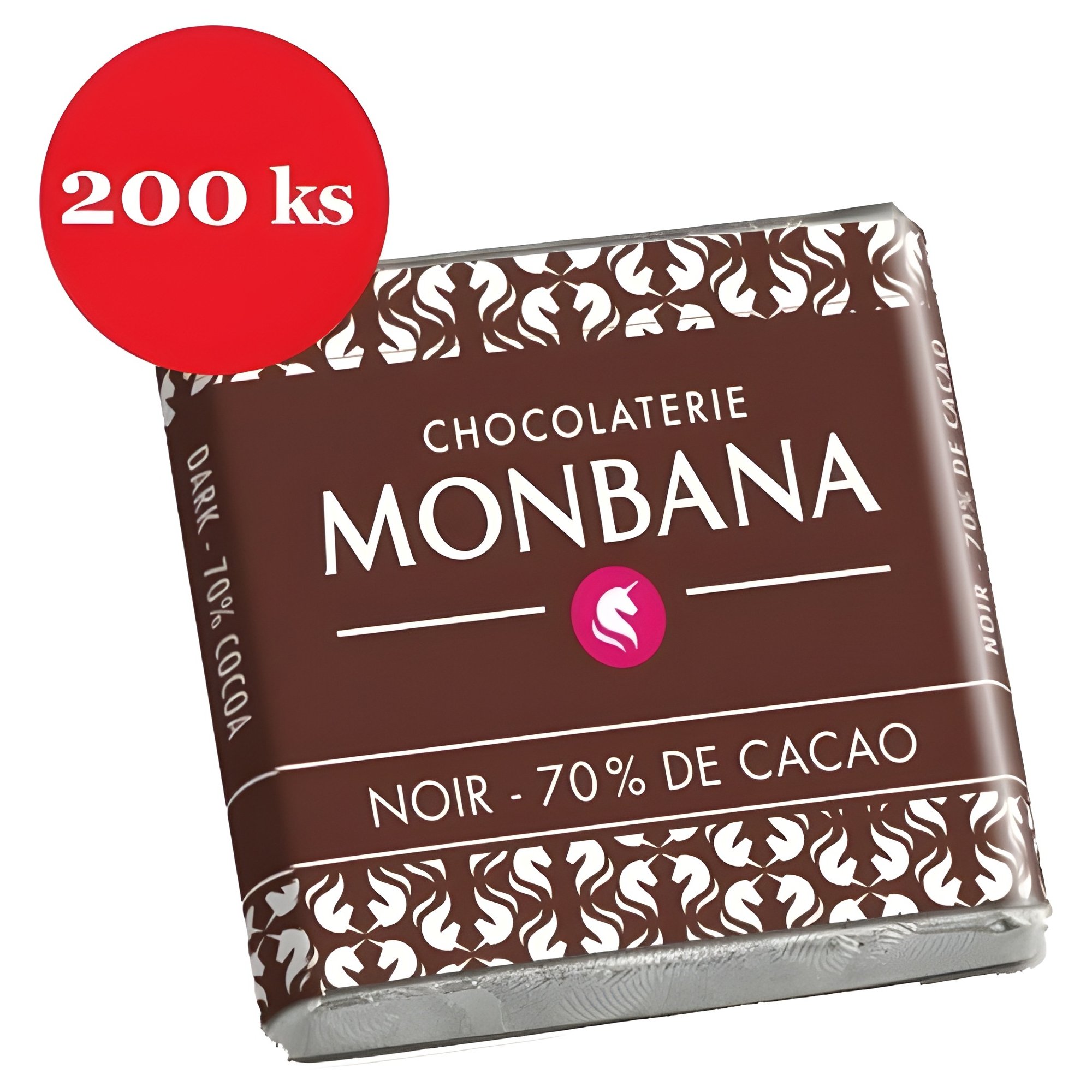 Čokoláda ke kávě Monbana hořká 200 × 4 g