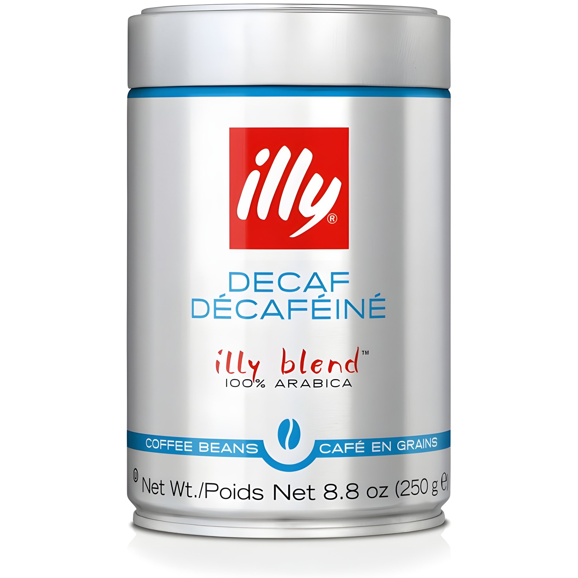 illy Espresso Classico – Medium Roast zrnková káva bez kofeinu v dóze 250 g