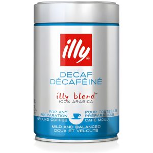 illy Espresso Classico – Medium Roast mletá káva bez kofeinu v dóze 250 g