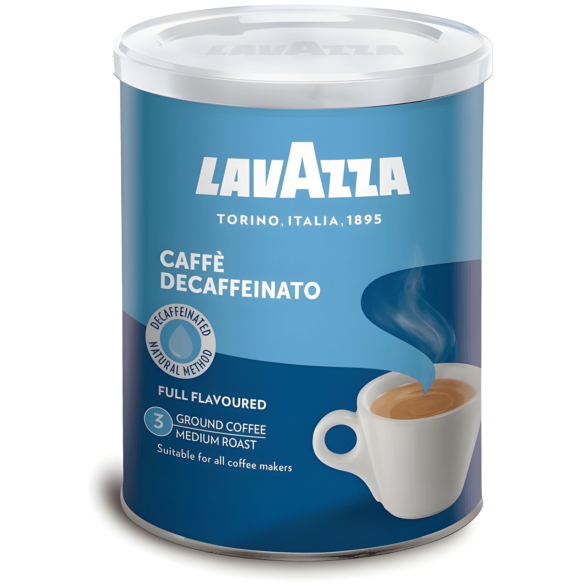 Lavazza Decaffeinato mletá káva v dóze 250 g
